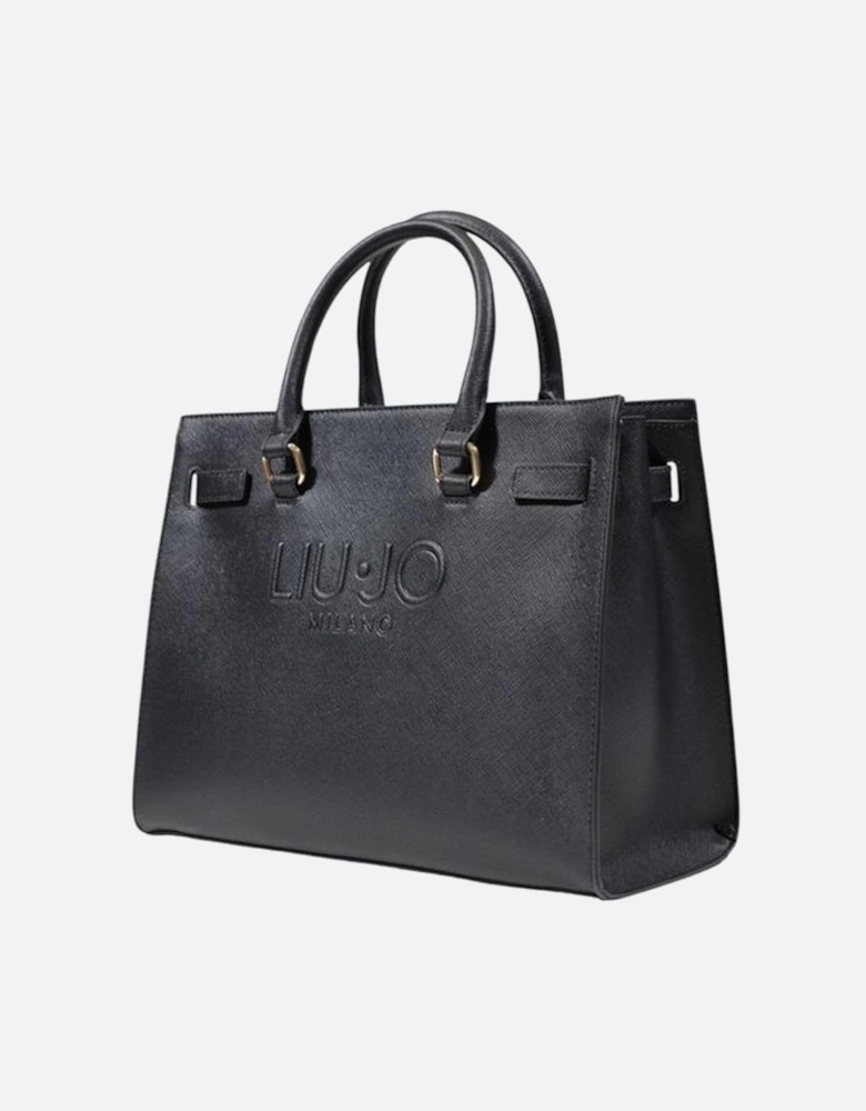 Large Tote Bag with Polyurethane Composition Women - Black Handbags