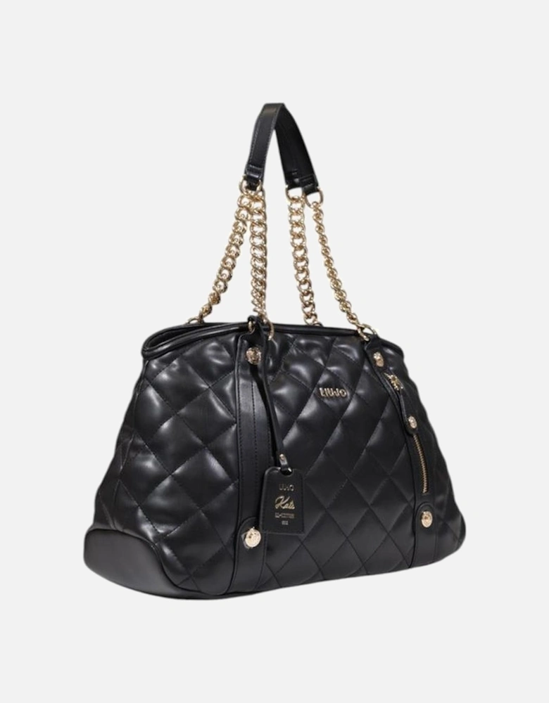 Large Tote Bag in Polyurethane Women - Black Handbags