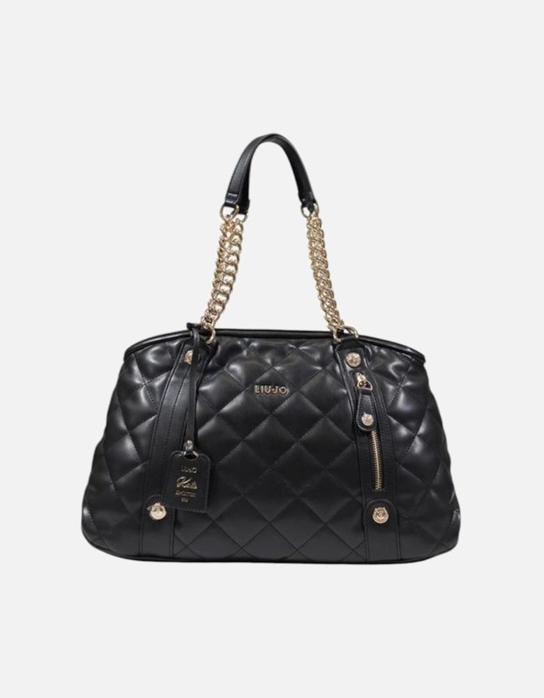 Large Tote Bag in Polyurethane Women - Black Handbags
