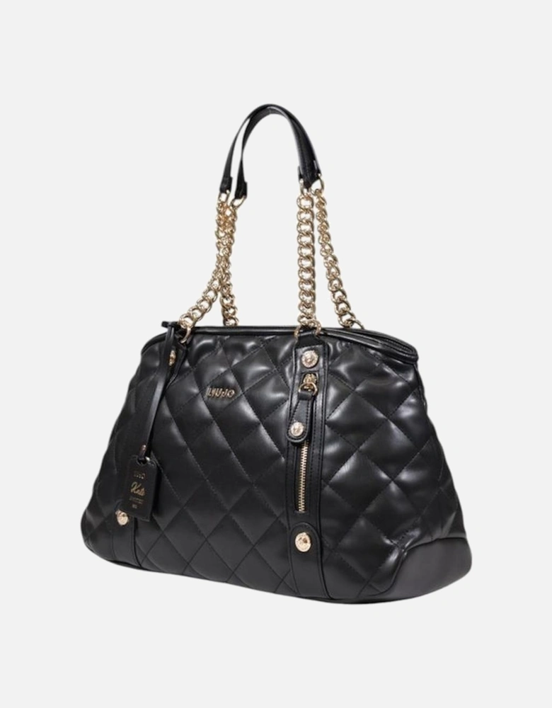 Large Tote Bag in Polyurethane Women - Black Handbags