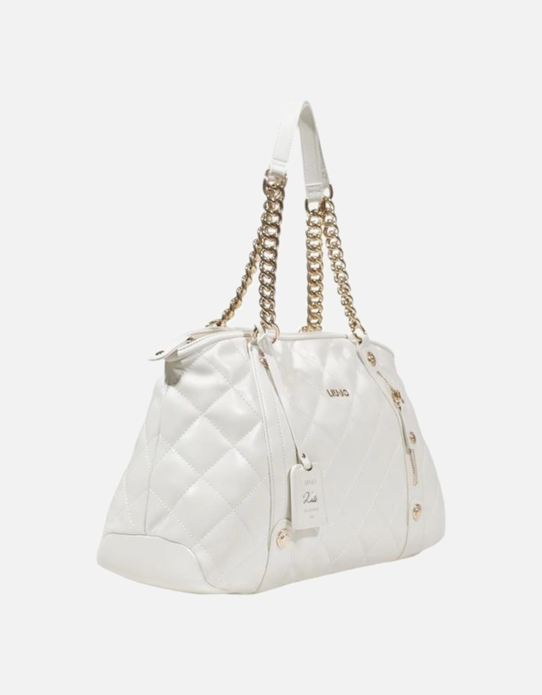 Large Polyurethane Tote Bag Women - Cream Handbags