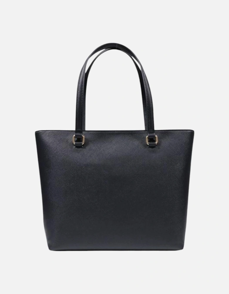 Structured Polyurethane Large Tote Bag Women - Black Handbags