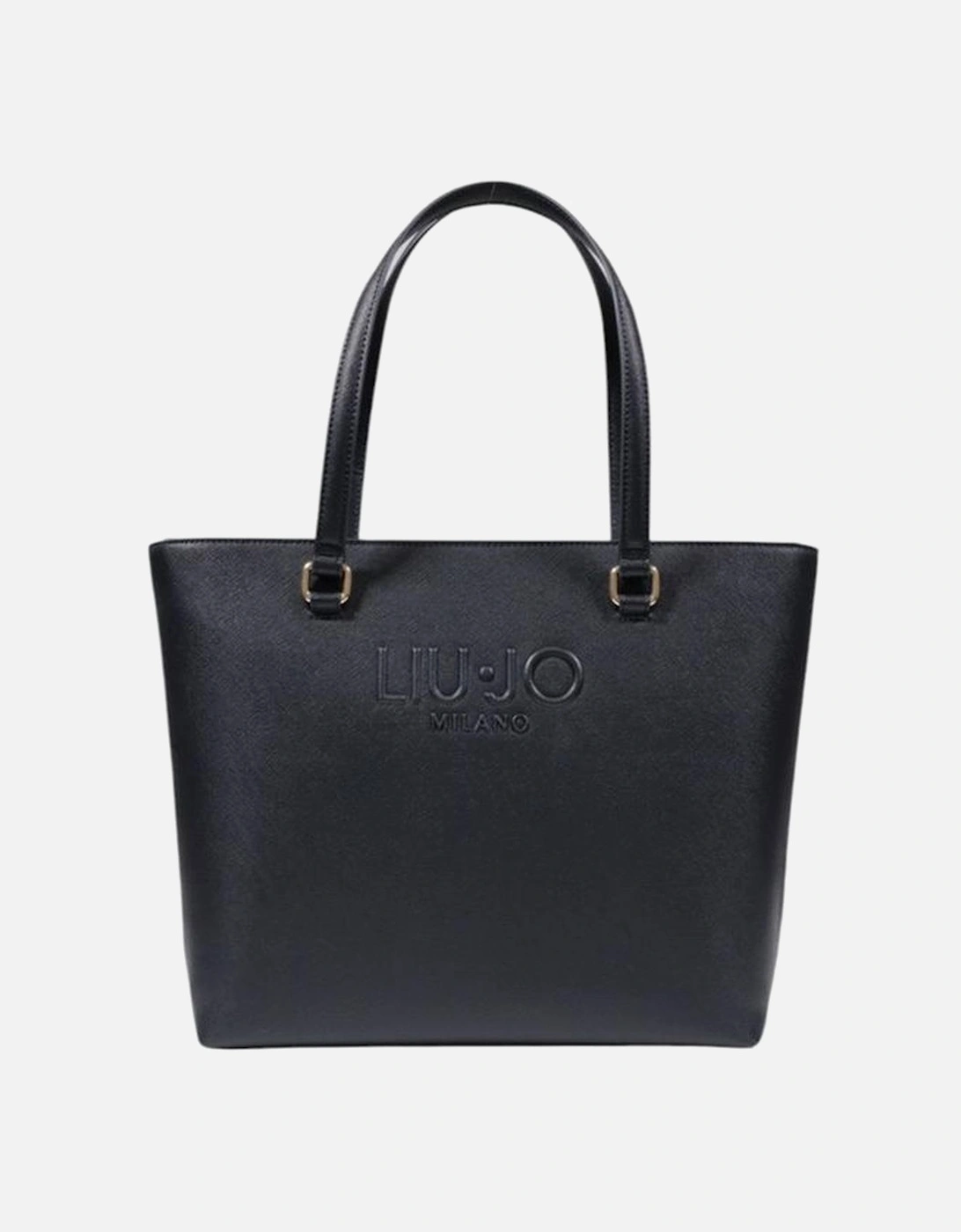 Structured Polyurethane Large Tote Bag Women - Black Handbags, 6 of 5