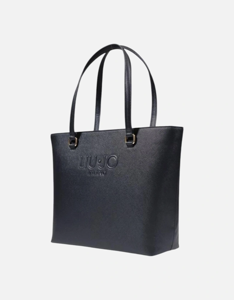 Structured Polyurethane Large Tote Bag Women - Black Handbags