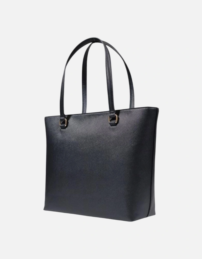 Structured Polyurethane Large Tote Bag Women - Black Handbags