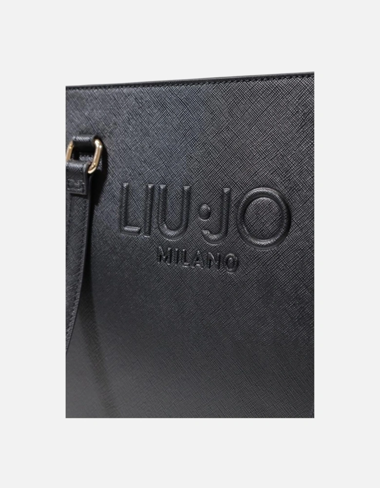 Structured Polyurethane Large Tote Bag Women - Black Handbags