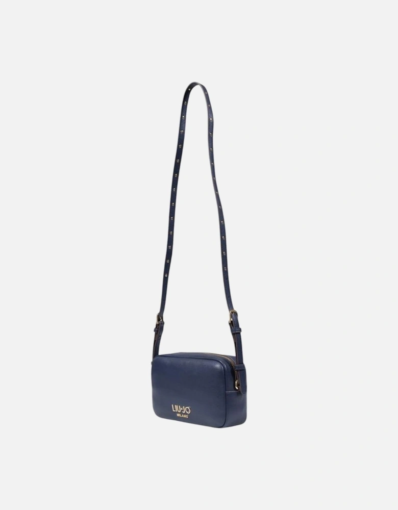 Embossed Croc-Effect Shoulder Bag Women - Blue Handbags