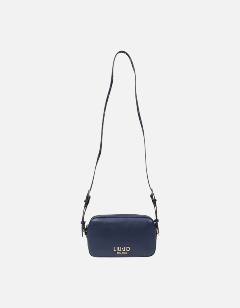 Embossed Croc-Effect Shoulder Bag Women - Blue Handbags