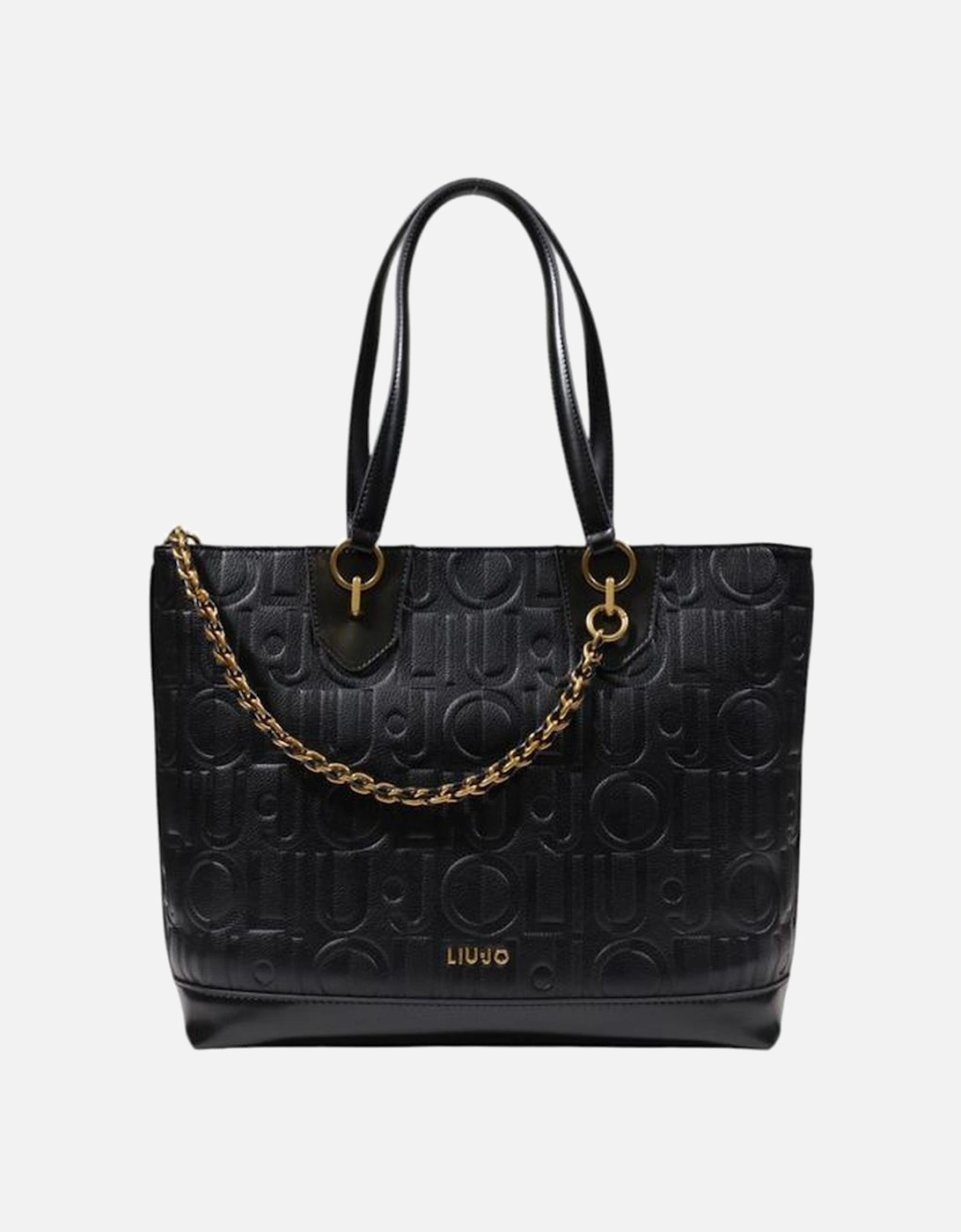 Elegant Polyurethane Large Tote Bag Women - Black Handbags, 6 of 5