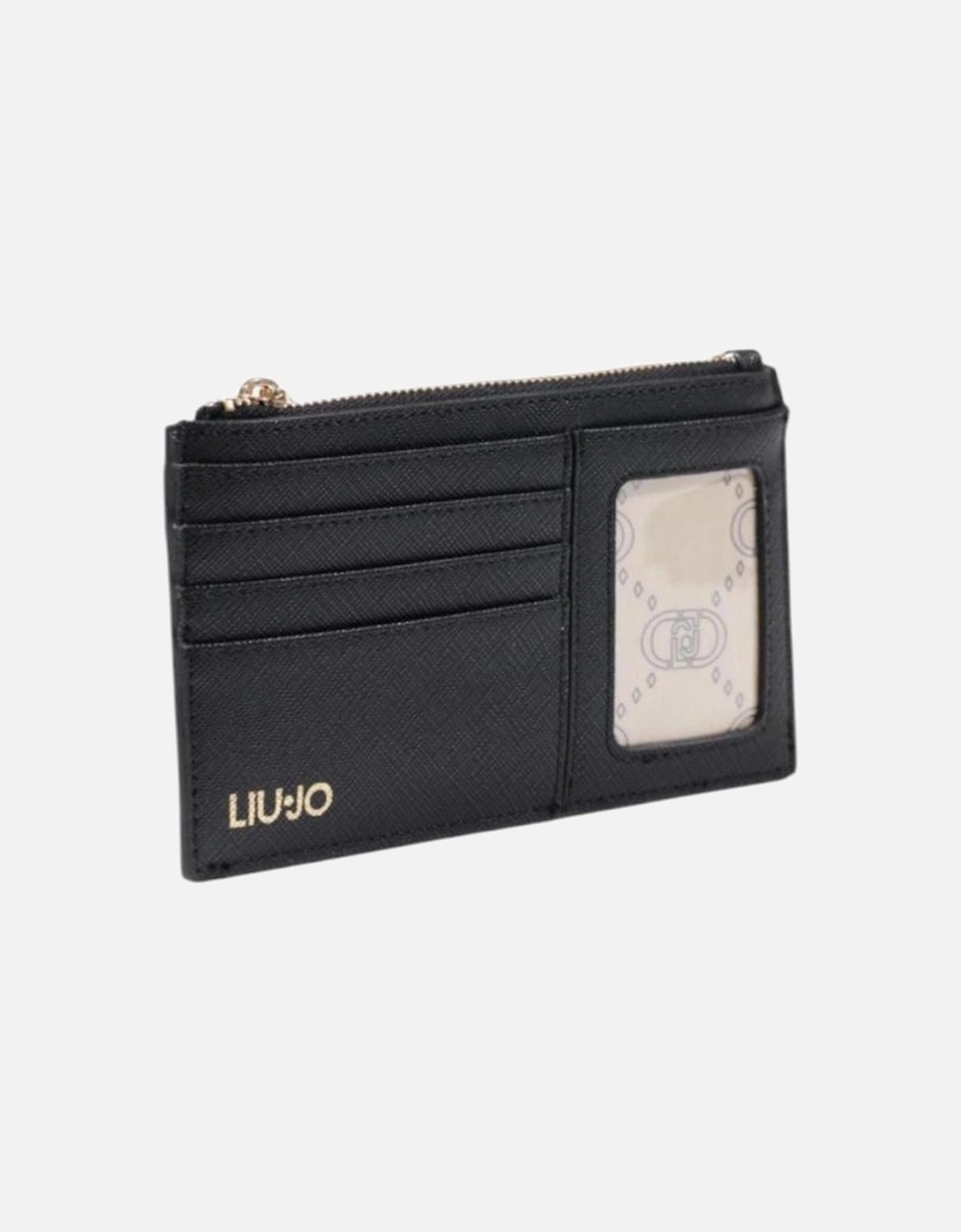 Polyurethane Womens Wallet Holder - Black