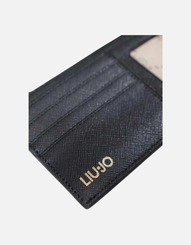 Polyurethane Womens Wallet Holder - Black