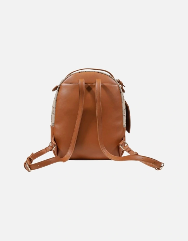 Womens Polyester Blend Backpack - Beige