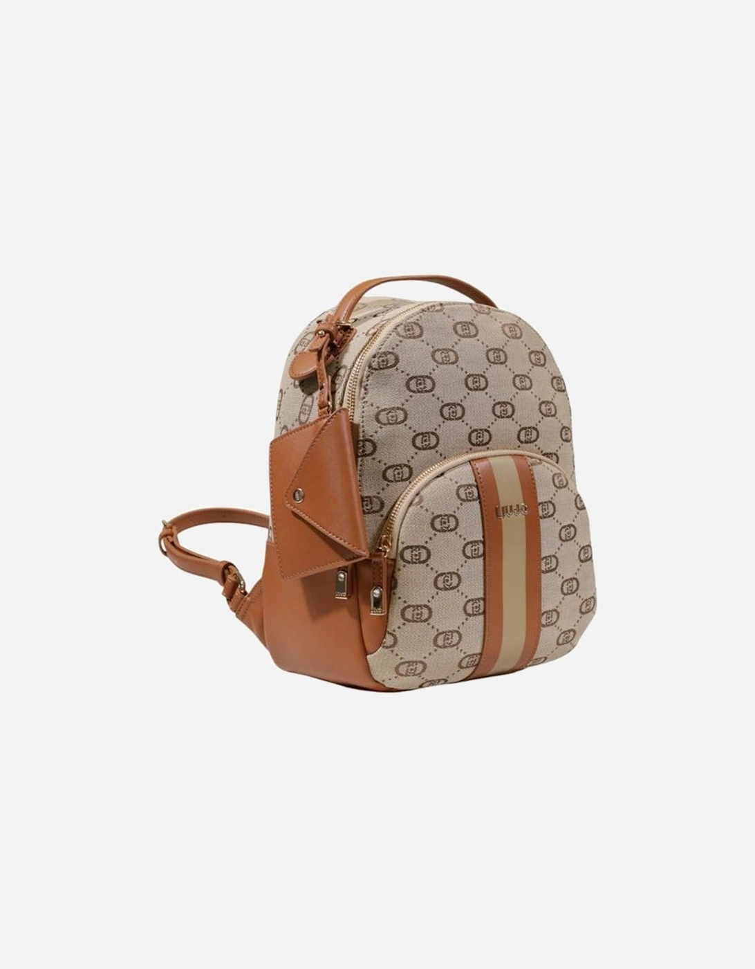 Womens Polyester Blend Backpack - Beige