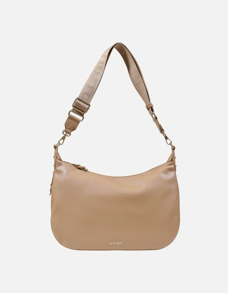 Large Polyurethane Womens Bag - Beige Handbags