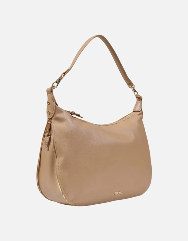 Large Polyurethane Womens Bag - Beige Handbags