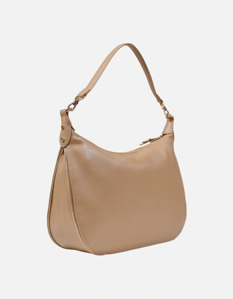 Large Polyurethane Womens Bag - Beige Handbags