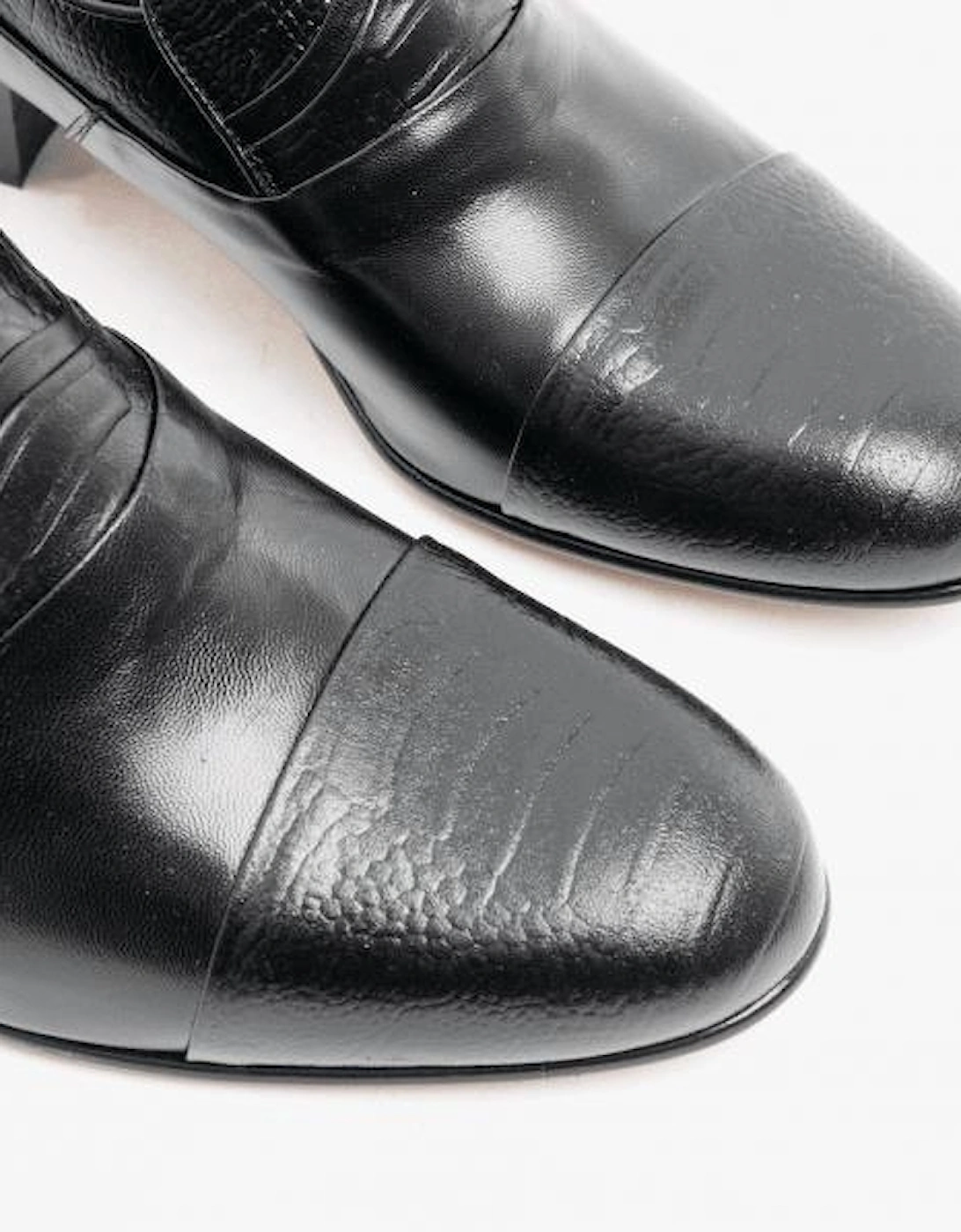 VALENCIA Mens Soft Leather Reptile Cuban Heel Shoes Black