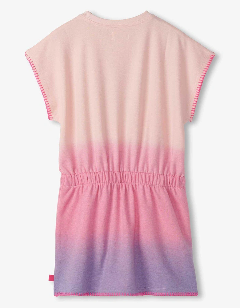 Girls Soft Dip Dye Pull On Dress - Pink