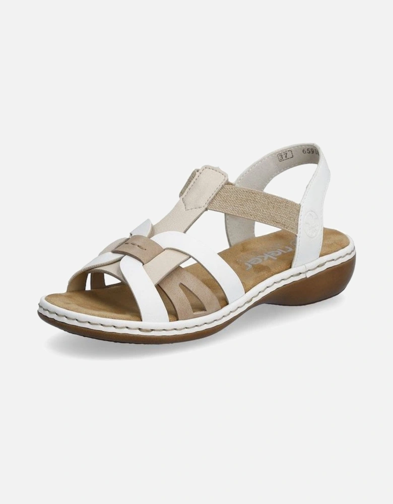 Ladies Sandals 65918-81 pebble white