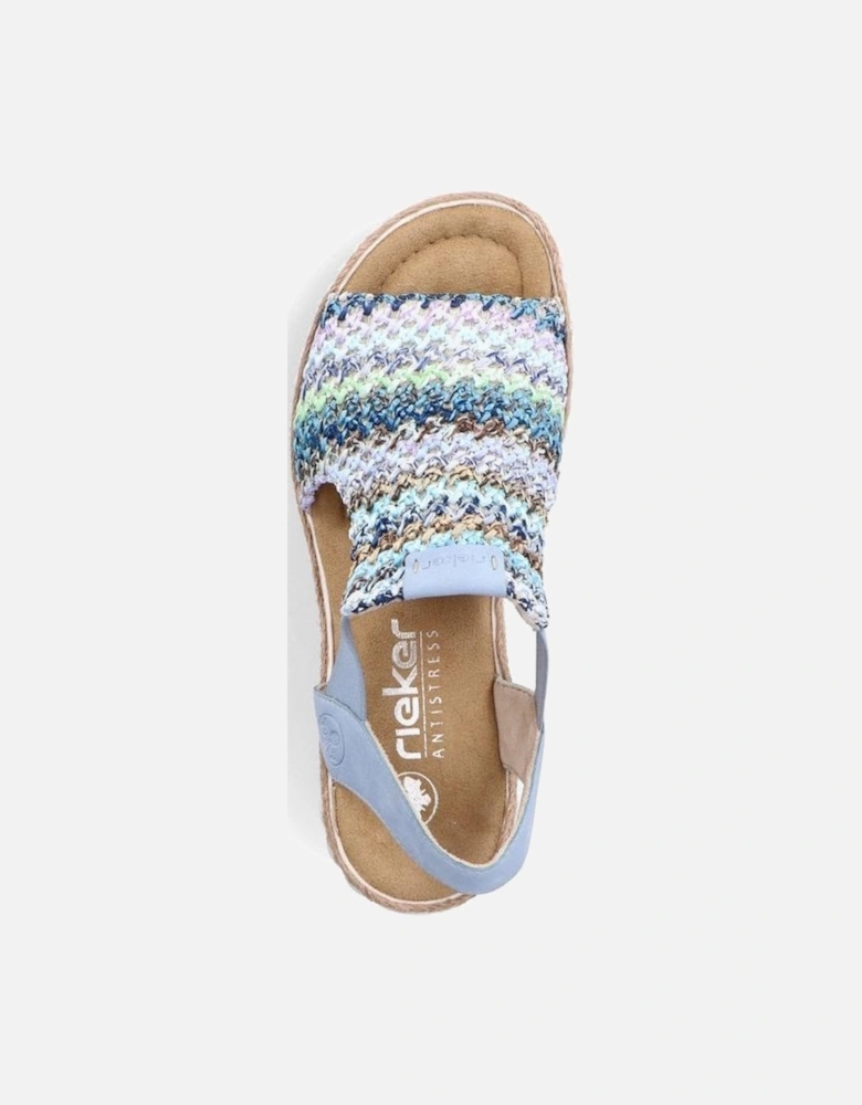 ladies sandal 69172-91  in Blue Multi