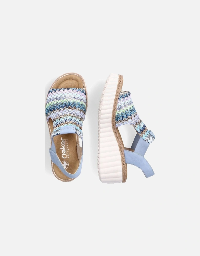 ladies sandal 69172-91  in Blue Multi