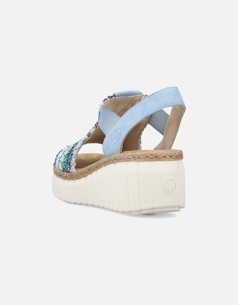 ladies sandal 69172-91  in Blue Multi