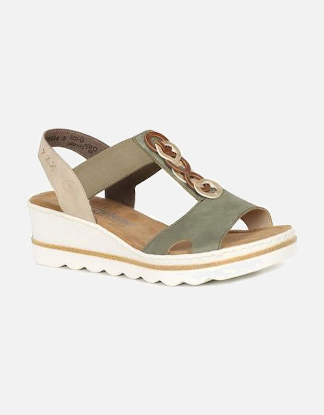 Womens sandal 67498-52 in Green, 2 of 1