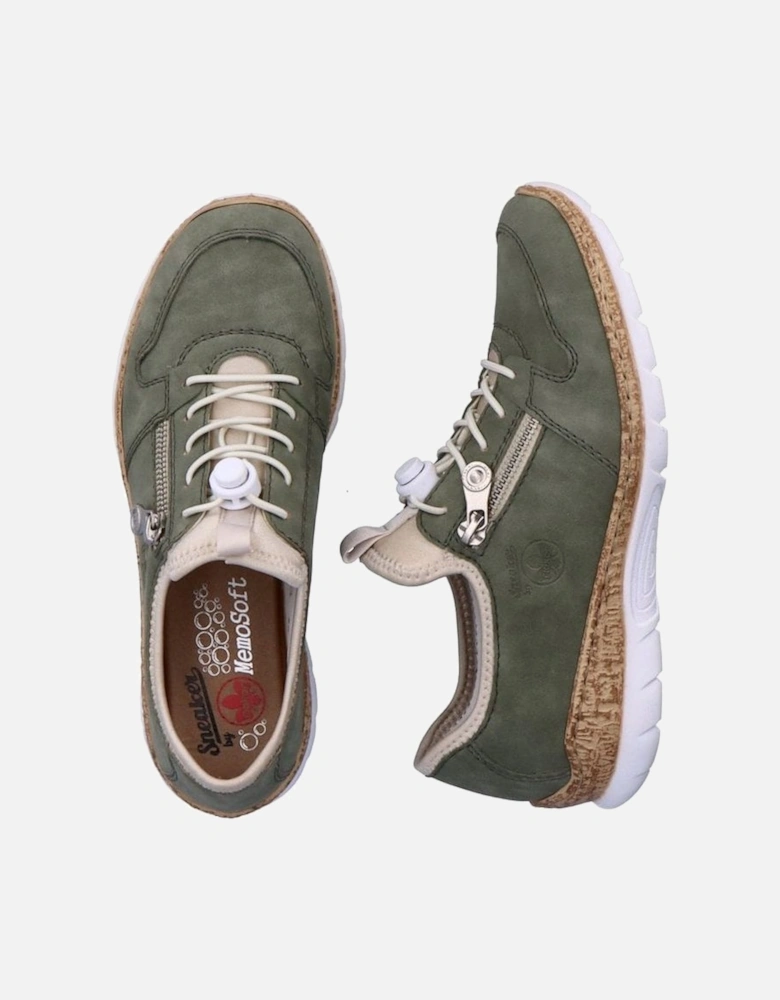 Ladies trainer N42G0-52 in Khaki