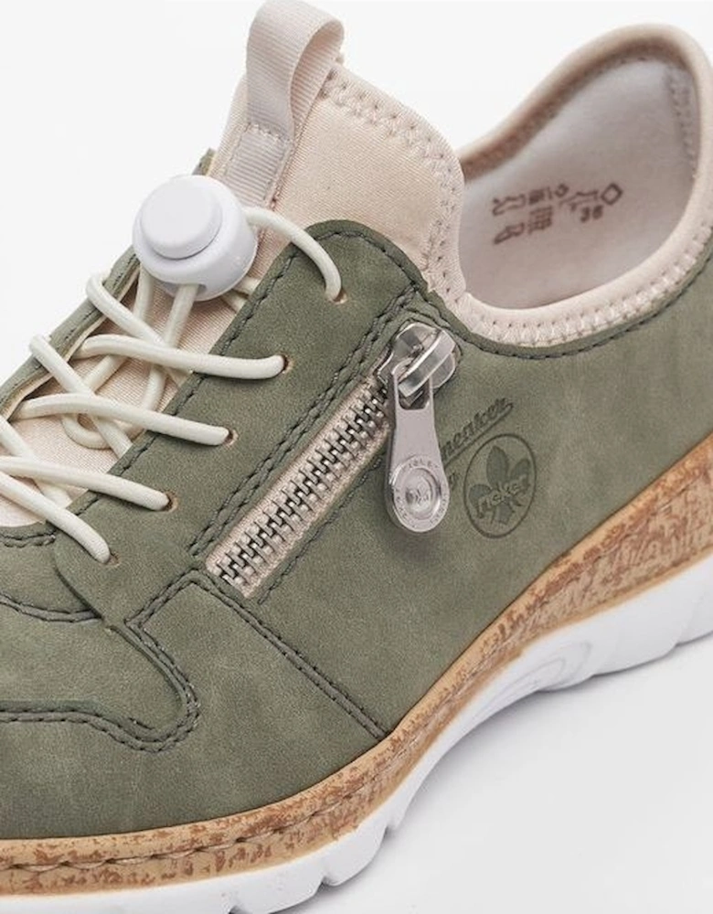 Ladies trainer N42G0-52 in Khaki