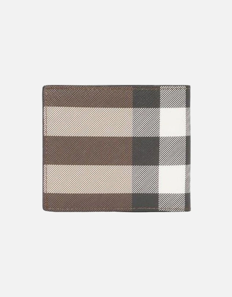 International Checkered Bifold Wallet in Brown