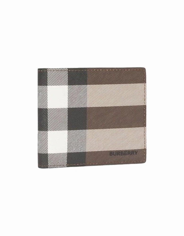 International Checkered Bifold Wallet in Brown