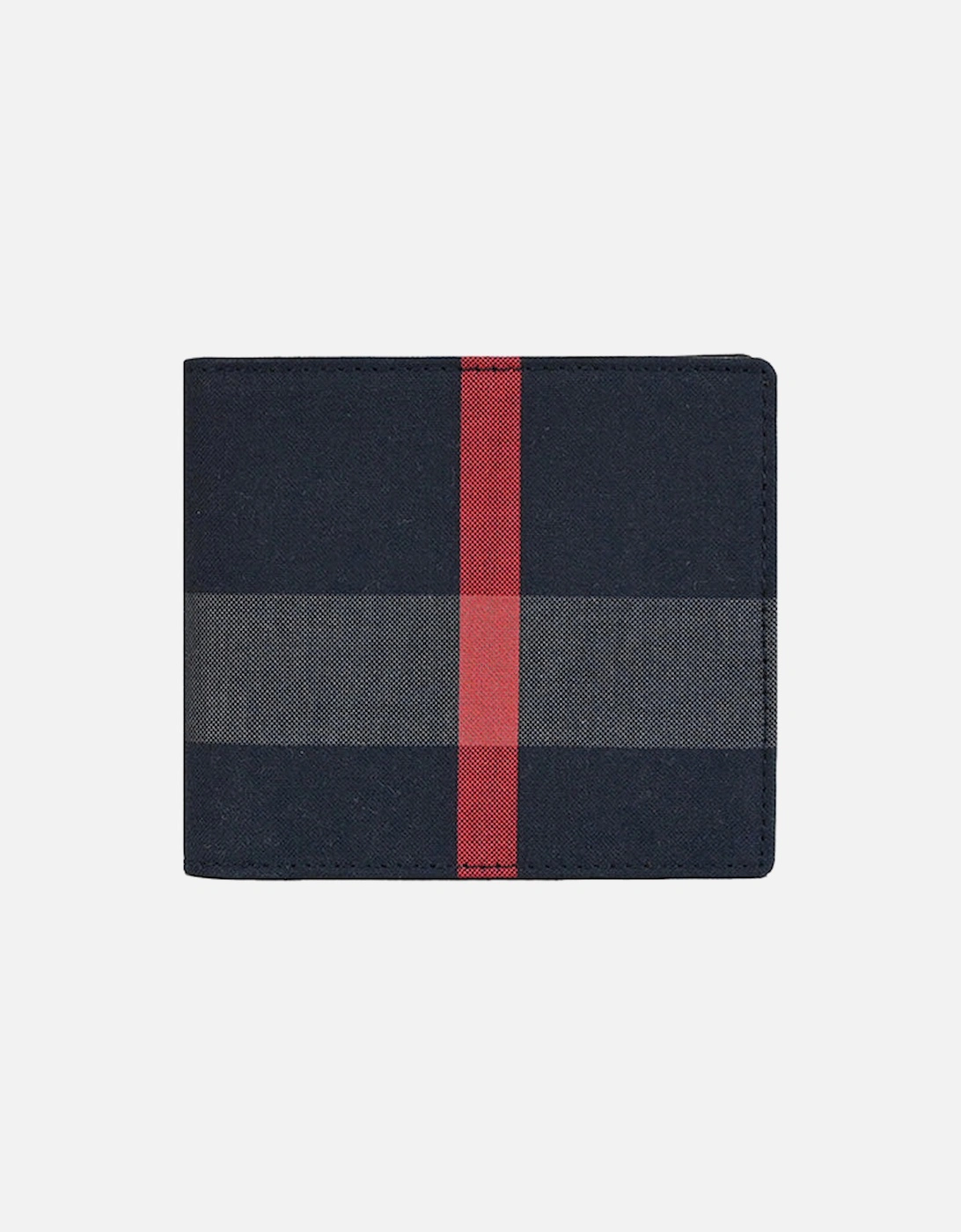 Checkered Bifold Wallet in Navy, 4 of 3