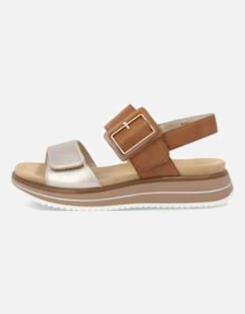 Ladies sandal D1J53-22 in Brown