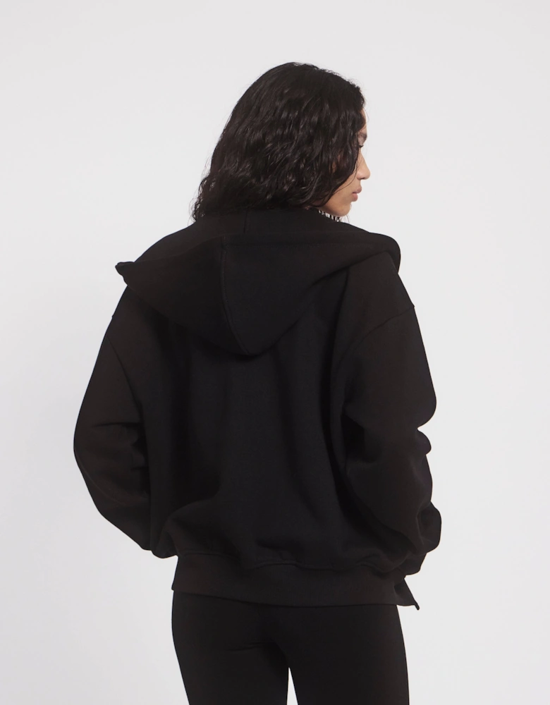 Signature Zip Hoodie in Black