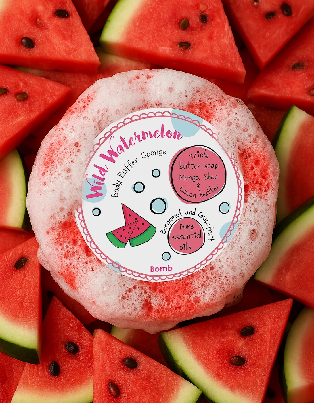 Wild Watermelon Body Buffer Soap Shower Sponge, 3 of 2