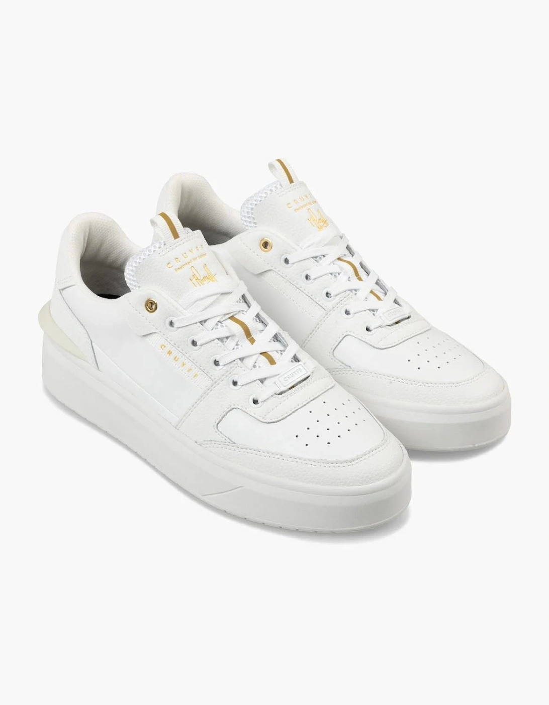 Endorsed Tennis Leather Men's White Trainers, 4 of 3