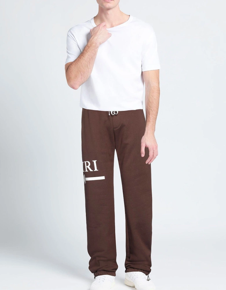 MA Bar Logo Printed Joggers in Brown