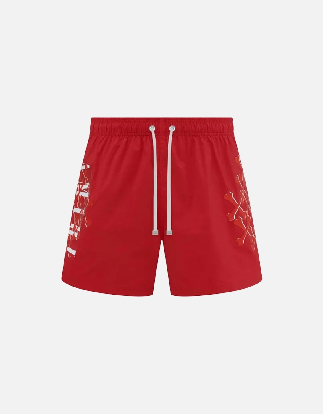 Bones Printed Swim Shorts in Red, 5 of 4
