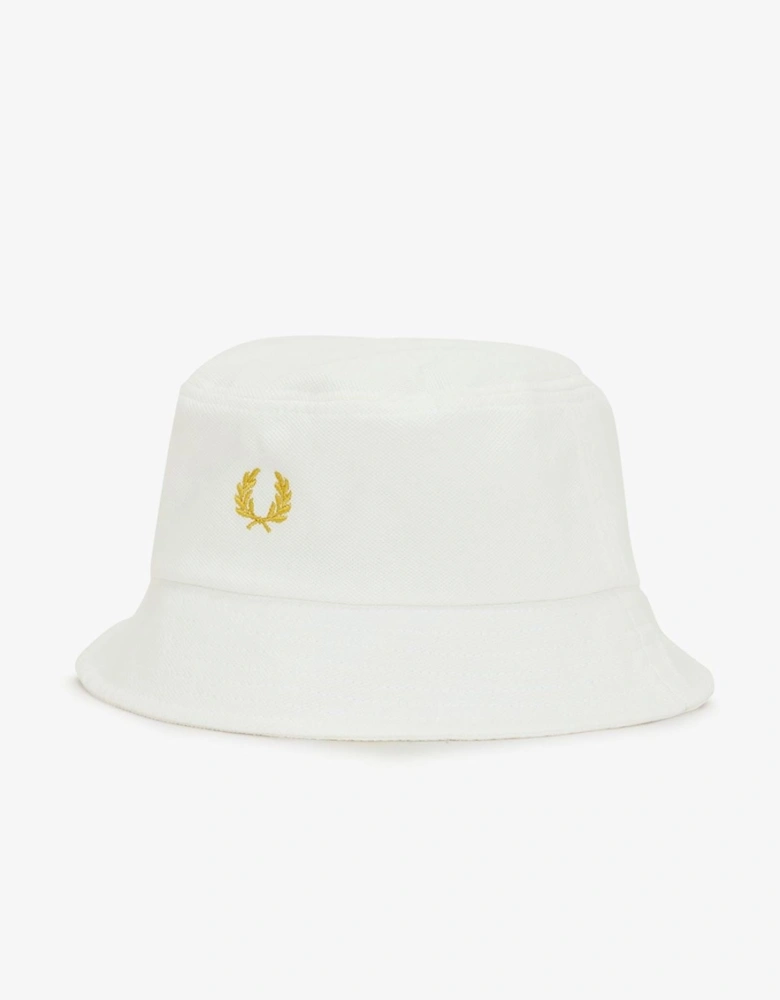 Pique Cotton White Bucket Hats