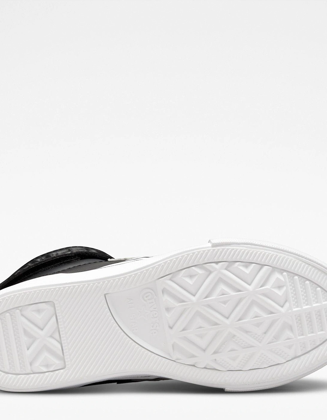Kids Pro Blaze Strap Leather Hi Top Trainers - Black/White