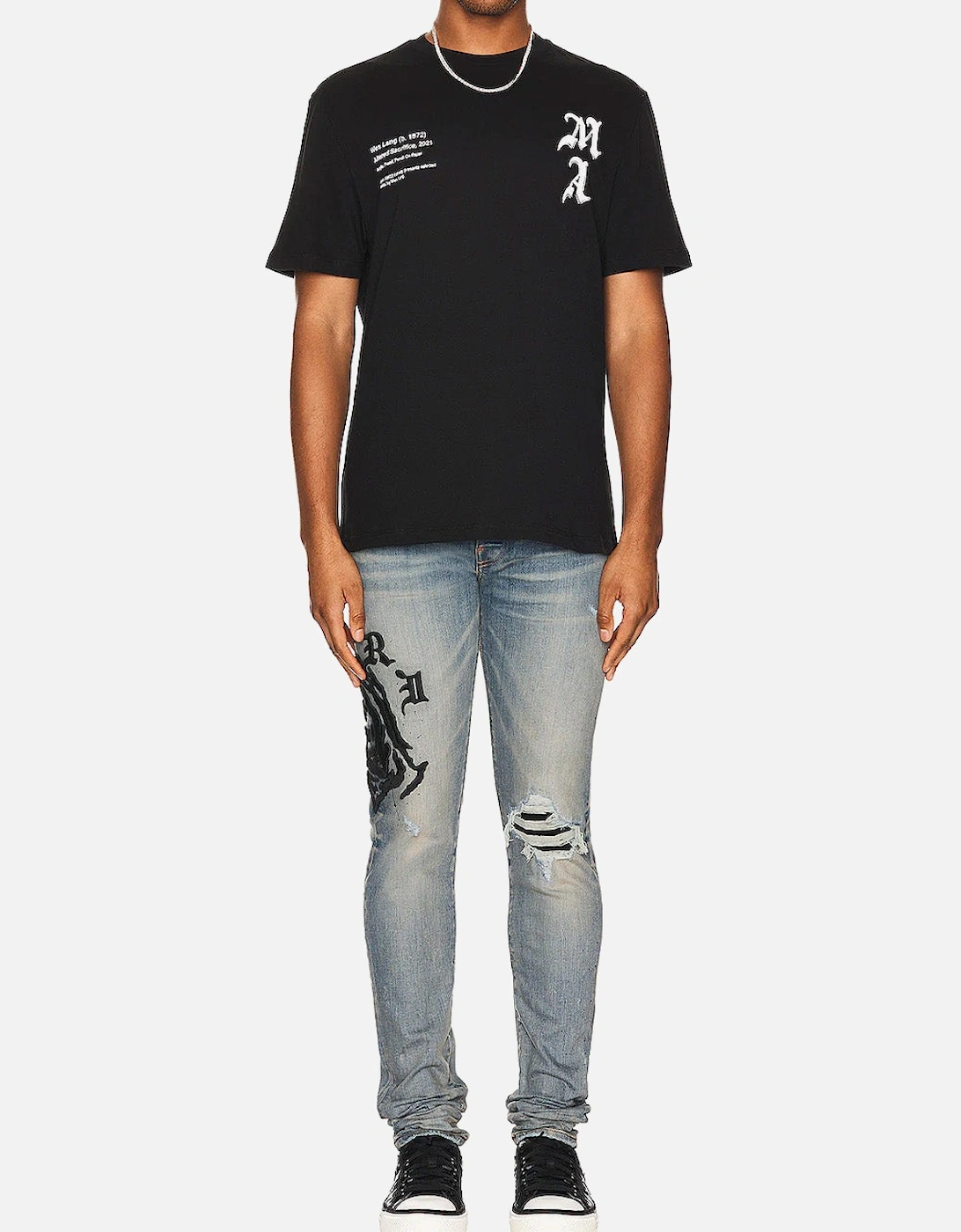Wes Lang Reaper Logo Clay Indigo Jeans in Blue