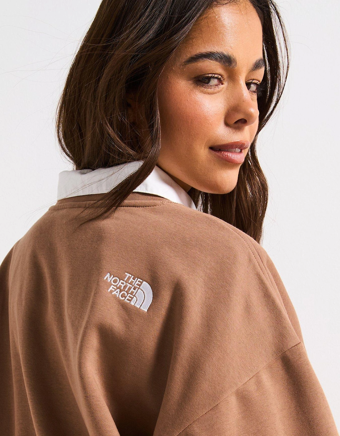 Women's Essential Oversize Crew Sweatshirt - Brown