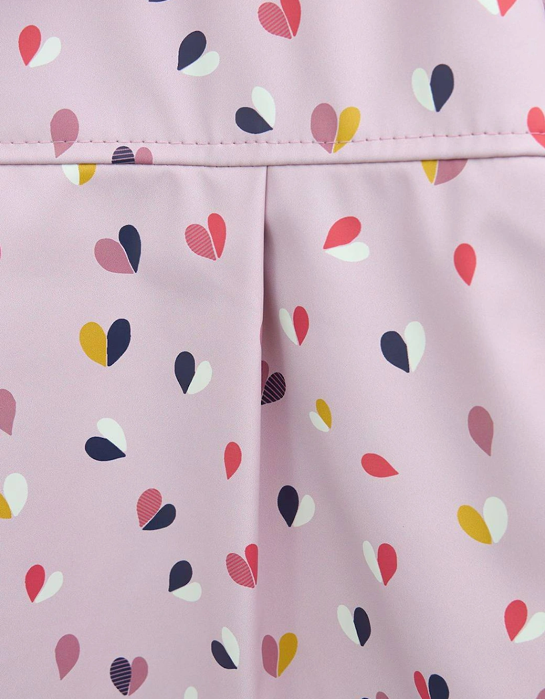 Girl's Printed Raincoat Hearts