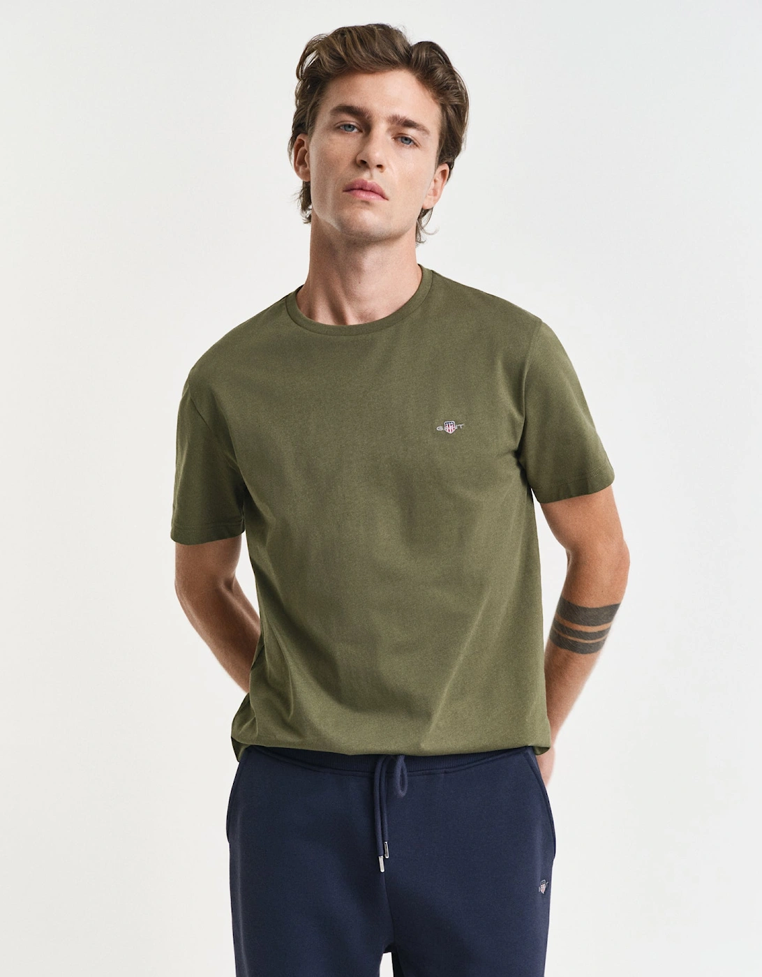 Mens Regular Fit Short Sleeve Shield Logo T-Shirt, 2 of 1