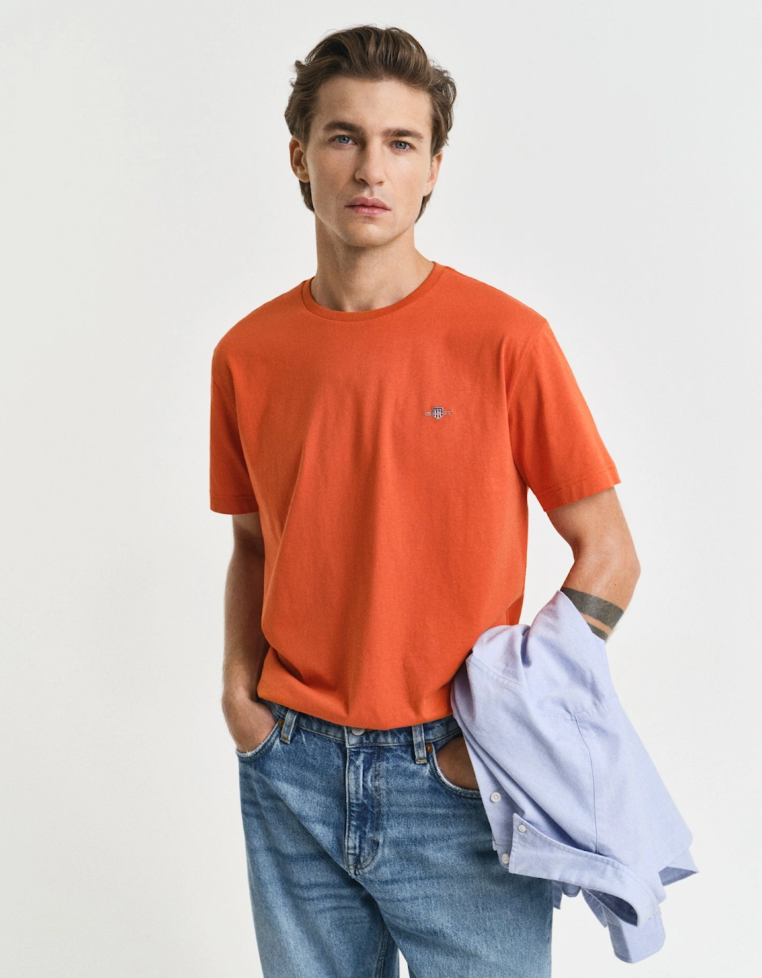 Mens Regular Fit Short Sleeve Shield Logo T-Shirt, 2 of 1