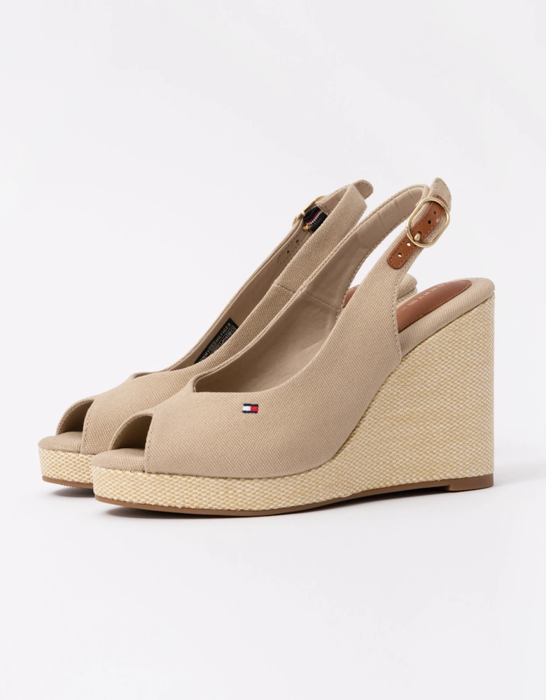 Womens Flag Slingback Wedge  Espadrille