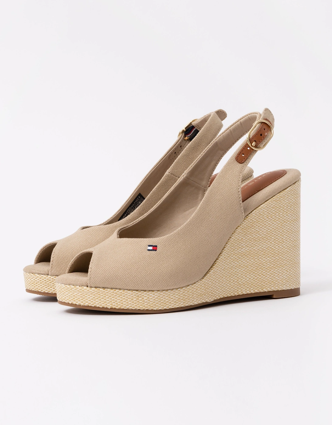 Womens Flag Slingback Wedge Espadrille, 2 of 1