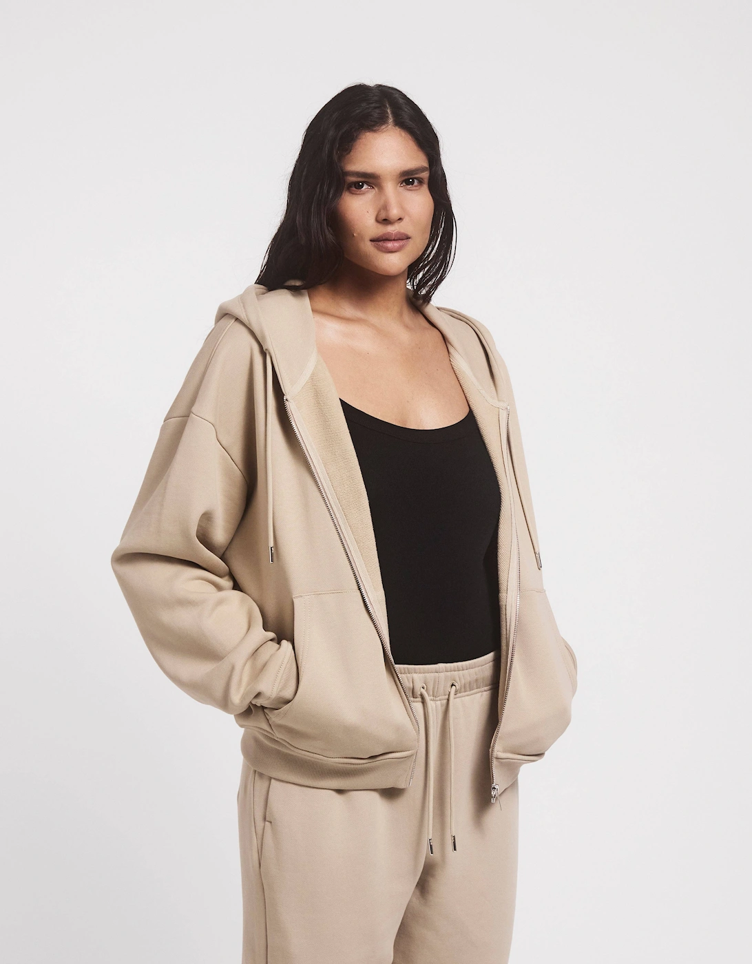 Signature Zip Hoodie in Taupe, 8 of 7