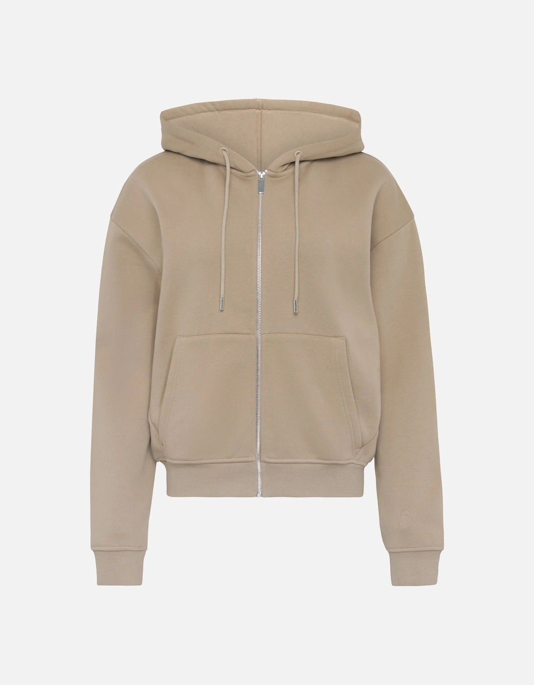 Signature Zip Hoodie in Taupe