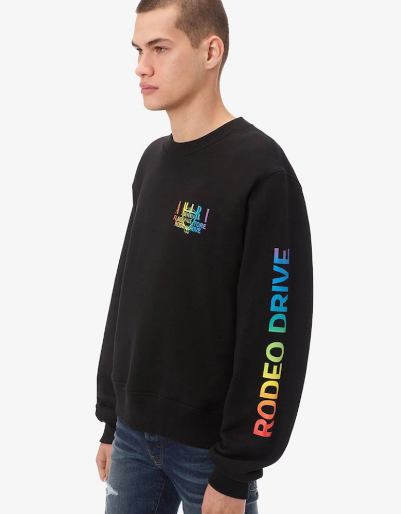 Exclusive Beverly Hills Printed Sweatshirt in Black
